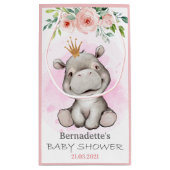 Hippo Princess Wild Safari Baby shower Klein Cadeauzakje (Achterkant)