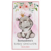 Hippo Princess Wild Safari Baby shower Klein Cadeauzakje (Voorkant)