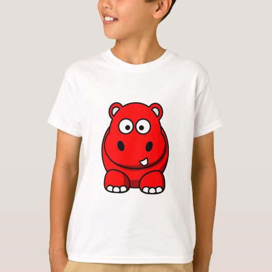 Hippo Red T-shirt (Voorkant)