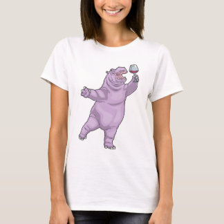 Hippo Red wine T-shirt