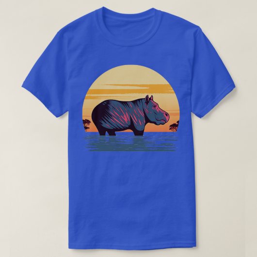 Hippo retro 1 t-shirt (Design voorkant)