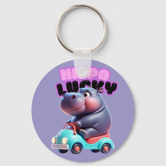 Hippo Ride Sleutelhanger (Voorkant)