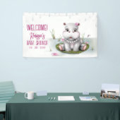 Hippo River Adventure Girl Baby shower Spandoek (Beurs)
