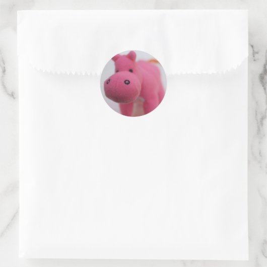 Hippo Ronde Sticker (Tas)