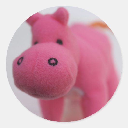 Hippo Ronde Sticker (Voorkant)
