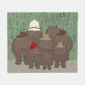 Hippo Safari Fleece Blanket (Voorkant (Horizontaal))
