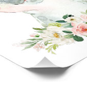 Hippo, Safari, Oerwoud, Roze Bloemen, Meisje Nurse Foto Afdruk (Hoek)