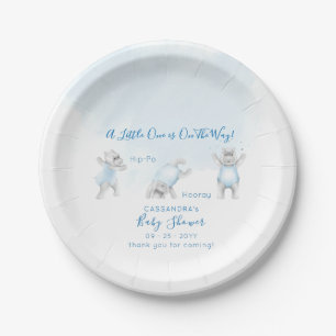 Hippo Salto Baby Shower Jongen Papieren Bordje