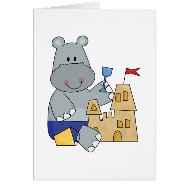 Hippo Sand Castle T-shirts en cadeautjes (Voorkant)