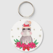 Hippo Santa Sleutelhanger (Voorkant)