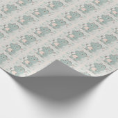 Hippo Schattigee Baby Pastel Waterverf Patroon Cadeaupapier (Hoek)
