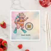 Hippo scuba diver 30th Birthday Servet (Insitu)