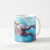 Hippo Scuba underwater Koffiemok (Voorkant rechts)