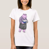 Hippo Secretary Stack of paper Office T-shirt (Voorkant)