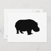 Hippo Silhouette Briefkaart (Voorkant / Achterkant)
