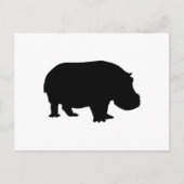Hippo Silhouette Briefkaart (Voorkant)