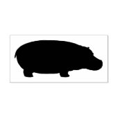 Hippo Silhouette Rubberstempel (Afrduk)