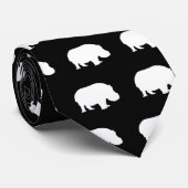 Hippo Silhouette Stropdas (Opgerold)