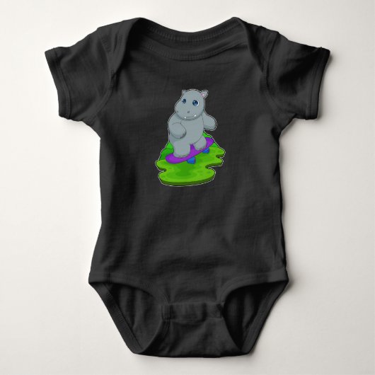 Hippo Skateboard Romper (Voorkant)