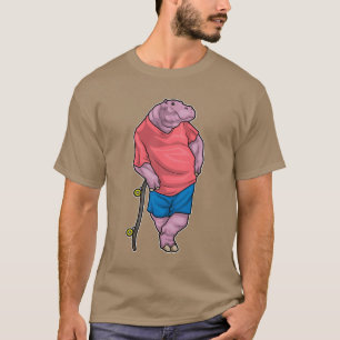 Hippo Skateboard T-shirt