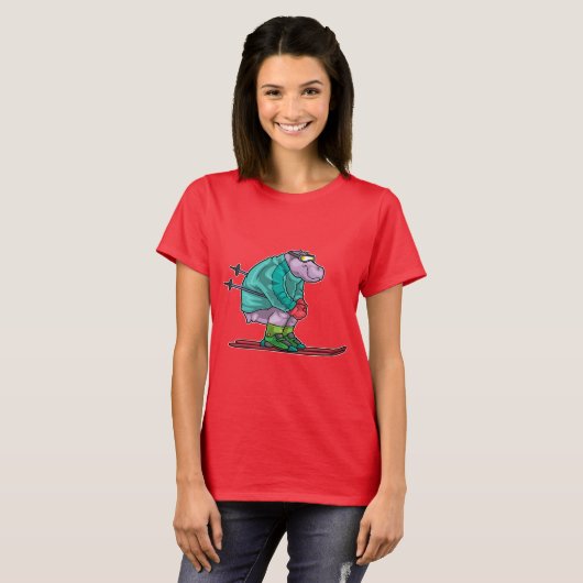 Hippo Skibril Ski T-shirt (Voorkant volledig)