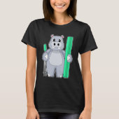 Hippo Skiën Wintersport T-shirt (Voorkant)