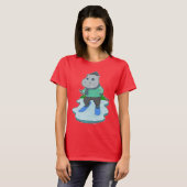 Hippo Skier T-shirt (Voorkant volledig)