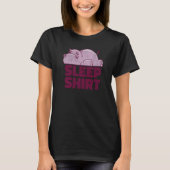 Hippo Sleep Nap Taker Lazy Animal Sarcastic Retro T-shirt (Voorkant)