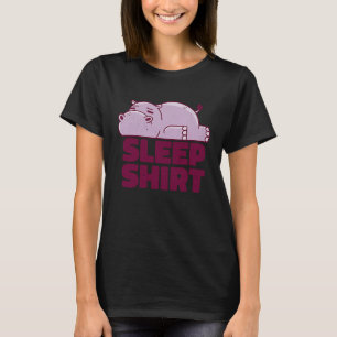 Hippo Sleep Nap Taker Lazy Animal Sarcastic Retro T-shirt