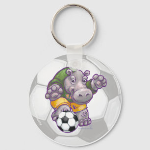 Hippo Soccer Star-Sleutelhanger Sleutelhanger