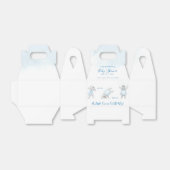 Hippo Somersault Baby Boy Shower Bedankdoosjes (Uitgevouwen)