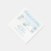 Hippo Somersault Baby Boy Shower Servet (Hoek)