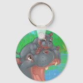 Hippo Splash Keyring Sleutelhanger (Voorkant)