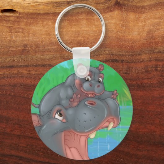 Hippo Splash Keyring Sleutelhanger (Voorkant)