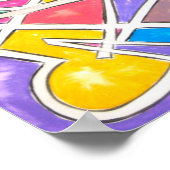 Hippo Star-Abstracte geometrische kunst met de han Poster (Hoek)