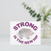 Hippo, sterk is de nieuwe heup briefkaart (Staand voorkant)
