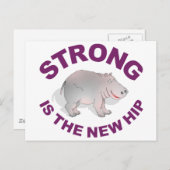 Hippo, sterk is de nieuwe heup briefkaart (Voorkant / Achterkant)
