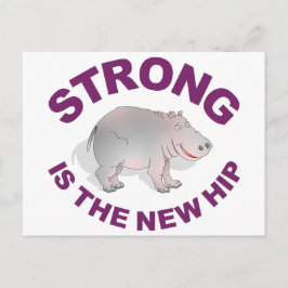 Hippo, sterk is de nieuwe heup briefkaart