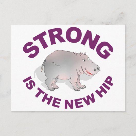 Hippo, sterk is de nieuwe heup briefkaart (Voorkant)