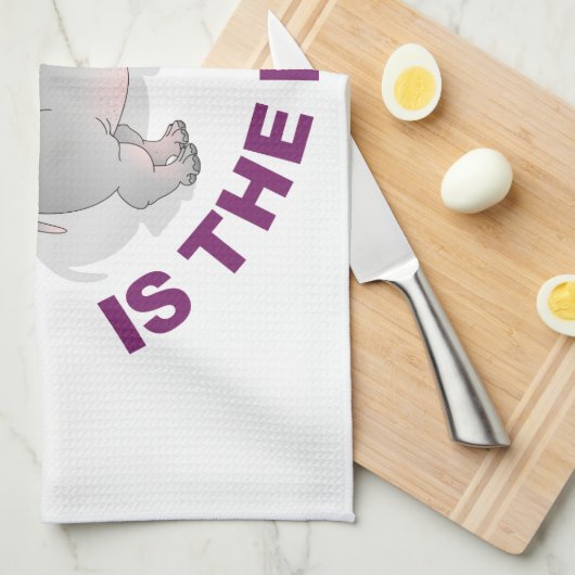 Hippo, sterk is de nieuwe heup theedoek (Quarter Fold)