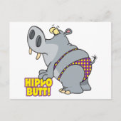 hippo stomus bikini hippopotamus briefkaart (Voorkant)