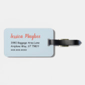 Hippo Sweet Cartoon Aangepast Bagagelabel (Achterkant horizontaal)