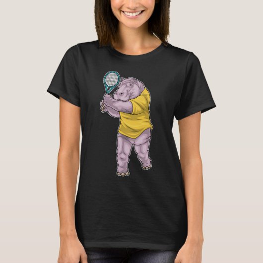 Hippo Tennis racket T-shirt (Voorkant)