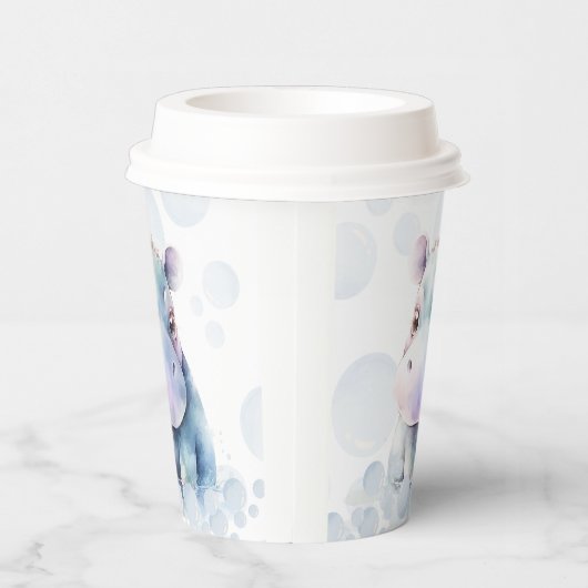 Hippo thema Baby shower Papieren Bekers (Rechts)