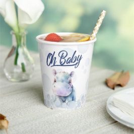 Hippo thema Baby shower Papieren Bekers