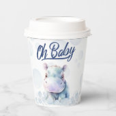Hippo thema Baby shower Papieren Bekers (Voorkant)