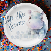 Hippo thema Baby shower Papieren Bordje