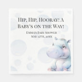 Hippo thema Baby shower Servet (Voorkant)