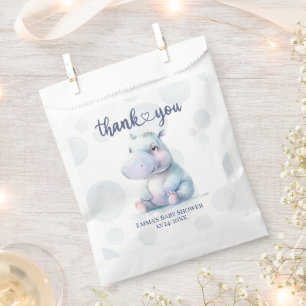 Hippo Themd Baby shower Dank je wel Bedankzakje