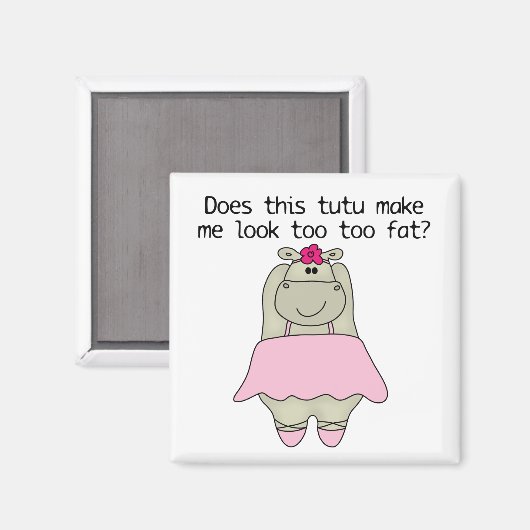 Hippo Tu Tu Fat Magneet (Voorkant / Achterkant)